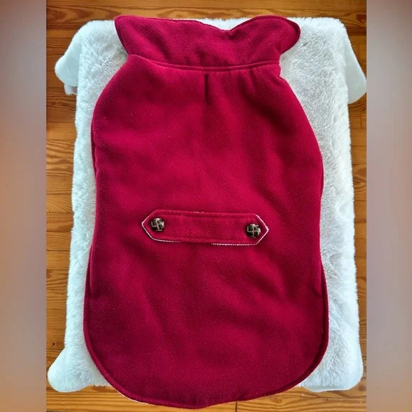 Livelovebark Gentleman’s Red Dog Coat - Picture 2 of 4